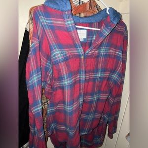american eagle flannel with hood